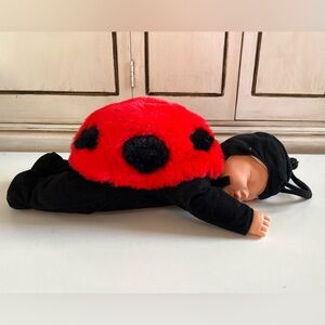 Vintage Anne Geddes Lady Bug  Large 17" Baby Doll Sleeping Baby